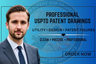 create uspto patent drawings for utility and design patents
