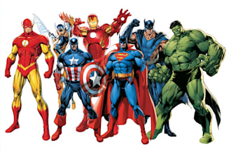 draw a comic book page illustration or webtoon episodes