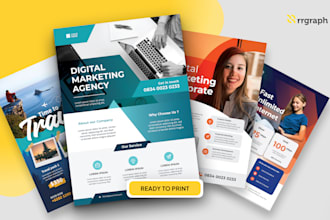 create a professional flyer design and media kit design