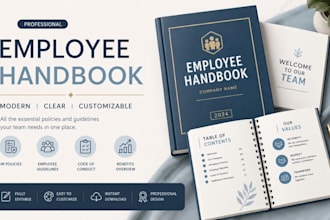 design a professional employee handbook and new hire welcome packet hr policies