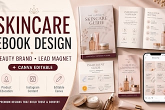 beauty brand skincare ebook product education instagram lead magnet design canva