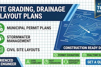 do civil engineering site grading, drainage, and layout plans