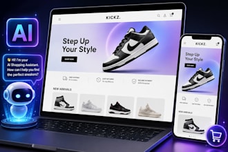 design sneakers shopify store  footdwear store withh ai sales