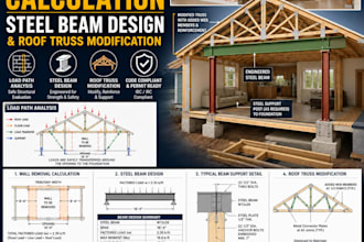 load bearing wall removal calculation steel beam design roof truss modification