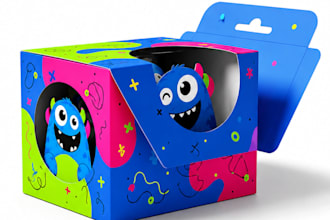 design amazon box packaging and toy packaging