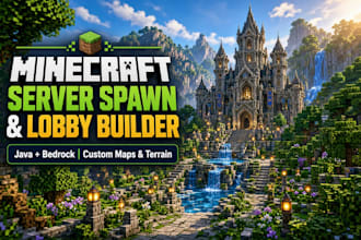 minecraft server spawn lobby builder java berock custom minecraft map terrain