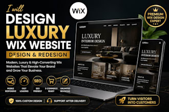 design luxury wix website, wix website design and redesign wix website