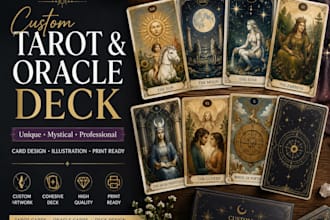 create custom tarot and oracle card deck designs