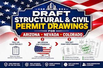 prepare structural and civil permit drawings for arizona nevada colorado