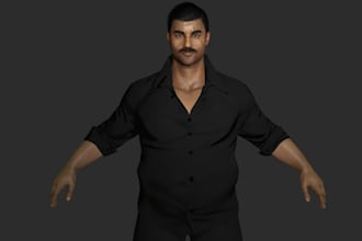 create a realistic metahuman character and 3d digital human, 3d character model