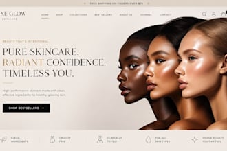 design skin care website skincare shopify store beauty website skincare website