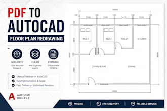 manually redraw PDF floor plans into autocad dwg