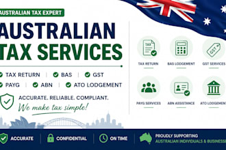 handle australian tax return, bas, gst, payg, abn, and ato tax lodgement