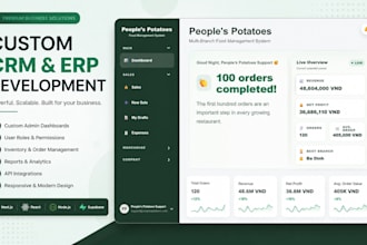 build a custom admin dashboard and business management system