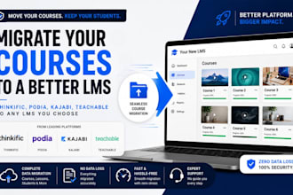 migrate course from thinkific, podia, kajabi or teachable to another lms
