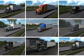 make custom ets2 mod, ats mod, ets, track, liveries, map, custom trailers