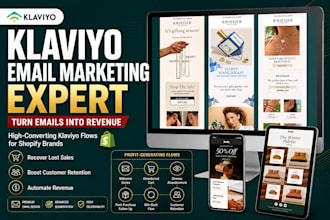 setup shopify klaviyo email marketing flows and abandoned cart recovery system