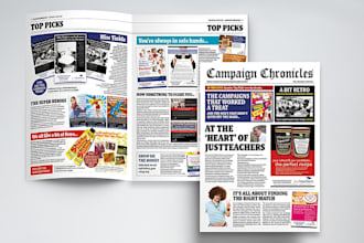 design editorial newspaper ads, magazine ads print advertisement interior page