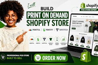 setup shopify pod store printful printify tapstitch apliiq product customizer