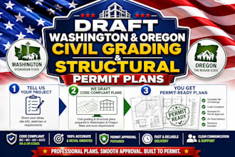 draft washington and oregon civil grading and structural permit plans
