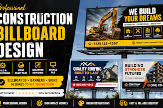design construction contractor billboard, banner and outdoor advertising
