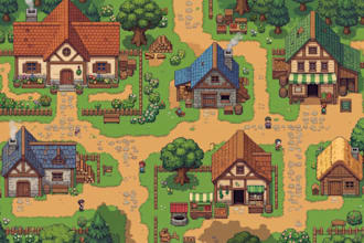 create pixel art tileset pixel art background game map 2d top down pixel game