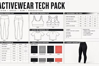 design activewear and sportswear with a professional tech pack