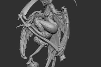 sculpt 3d dark fantasy creature,stl tabletop miniature gaming,nsfw,40k warhammer