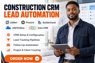 setup jobber procore buildertrend jobnimbus zoho CRM lead tracking automation