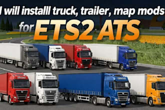 create ets2, ats, fs22, and beamng custom trucks, trailers, maps, skins