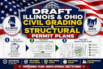 draft illinois and ohio civil grading and structural permit plans