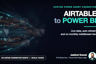 build live airtable to power bi connector with auto refresh