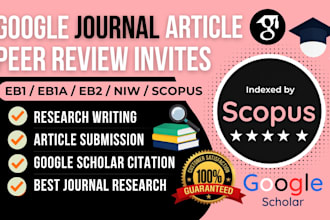 write and publish research articles in scopus, ssci, scie journals for eb1a niw