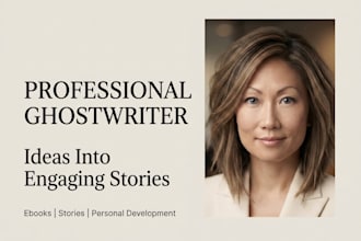 be your book ghostwriter and storyteller