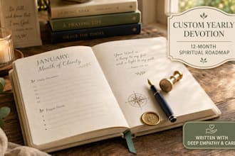 write a custom yearly devotion and structured spiritual roadmap for clarity