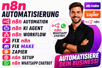 n8n automatisierung n8n ki agent n8n workflow fix n8n fix make zapier n8n setup