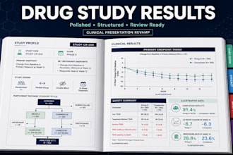 revamp drug study slides into a polished clinical results presentation
