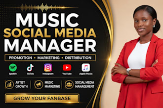 be music artist social media manager for distribution, promotion and marketing