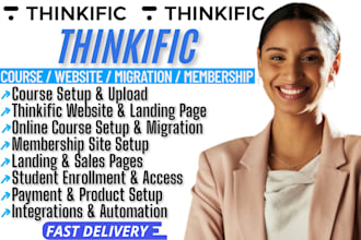 be thinkific expert for online course thinkific website membership and setup