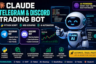 claude telegram trading bot discord bot python script web scraping ai automation