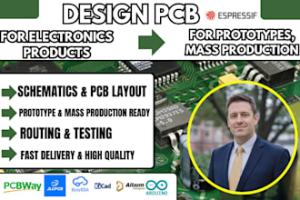 design esp32,stm32 based pcb,firmware for you that is jlcpcb,pcbway compatible