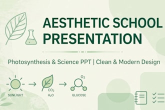 design aesthetic presentation for school and business