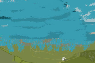 digital illustrations such as objects, landscapes and characters