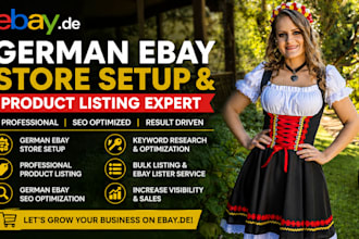 do german ebay setup creation german ebay lister, germany ebay listing ebay seo