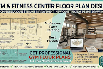 gym and fitness center floor plan design