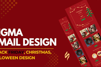 design black friday, christmas holiday figma email templates figma to klaviyo