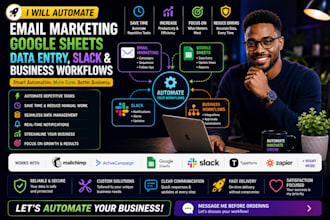 automate email marketing google sheets data entry  slack and business workflows