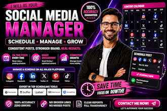 social media manager schedule post content calendar instagram facebook hootsuite