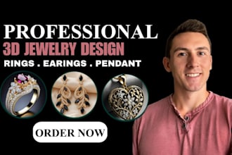 do 3d jewelry design jewelry cad design in stl for rings and pendant jewelry