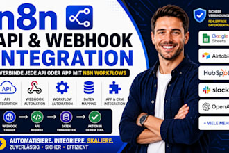 integrate any API webhook or app with n8n automation workflows